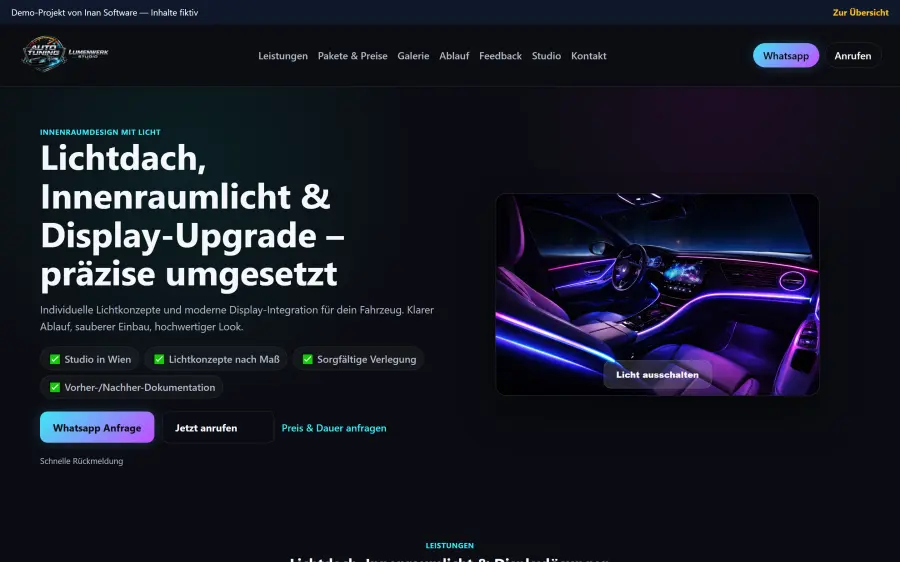 Demo: Auto LED Tuning (One-Pager)